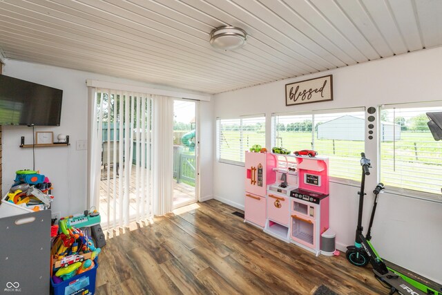 2170 N Old State Road 9, Columbus, IN 47203 - rec room featuring wood finished floors and wood ceiling