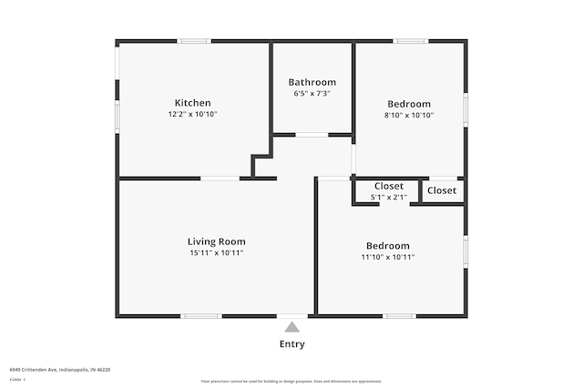 6949 Crittenden Ave, Indianapolis, IN 46220 - view of property floor plan
