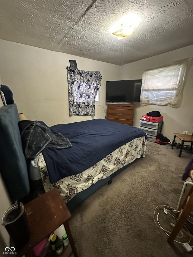 4744 E 33rd St, Indianapolis, IN 46218 - bedroom featuring carpet and a textured ceiling