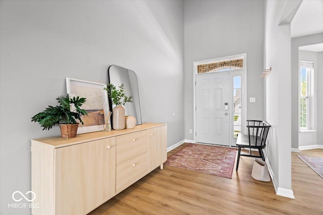 4253 Ironclad Dr, Bargersville, IN 46106 - entryway featuring light wood-style floors and a high ceiling