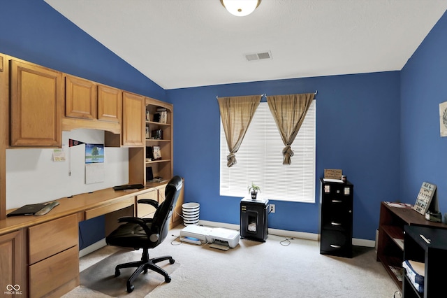 5011 Amber Creek Pl Unit 310, Indianapolis, IN 46237 - office area with light carpet and lofted ceiling