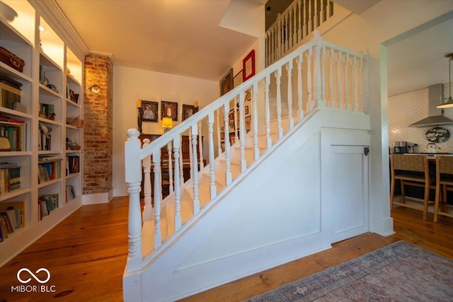 7728 W 200 S, New Palestine, IN 46163 - stairs featuring wood finished floors and built in features