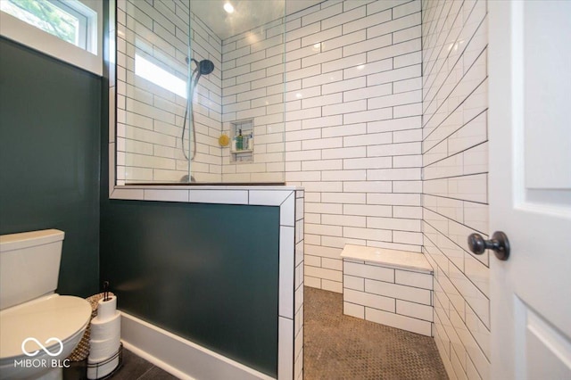 7728 W 200 S, New Palestine, IN 46163 - bathroom featuring walk in shower and tile walls