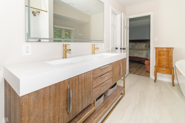 8429 Catamaran Dr, Indianapolis, IN 46236 - ensuite bathroom with a soaking tub and vanity