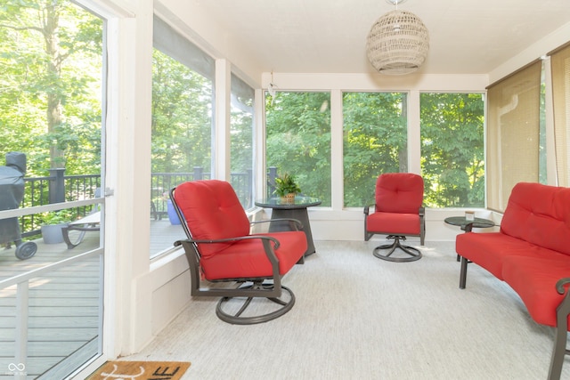 8429 Catamaran Dr, Indianapolis, IN 46236 - sunroom featuring carpet