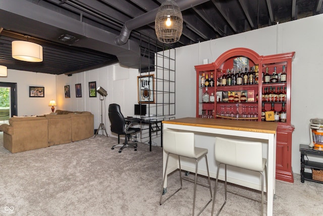 8429 Catamaran Dr, Indianapolis, IN 46236 - carpeted office space featuring a dry bar
