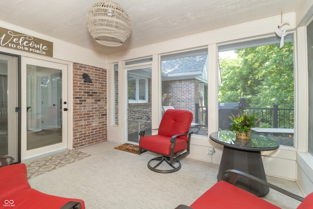 8429 Catamaran Dr, Indianapolis, IN 46236 - sunroom featuring carpet floors