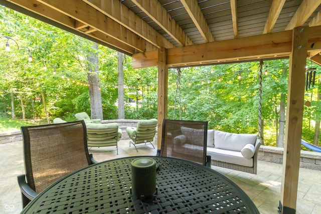 8429 Catamaran Dr, Indianapolis, IN 46236 - view of patio featuring outdoor lounge area and outdoor dining area