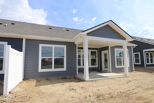 12524 Morning Ridge Way, Noblesville, IN 46060 - rear view of house featuring a patio area and roof with shingles