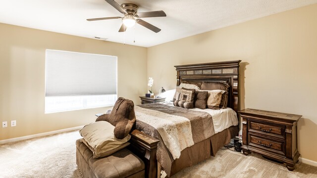 8116 Harshaw Dr, Indianapolis, IN 46239 - bedroom featuring light carpet and ceiling fan