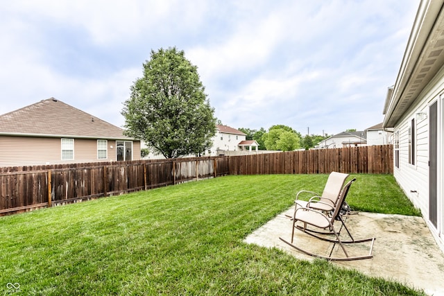 8116 Harshaw Dr, Indianapolis, IN 46239 - fenced backyard with a patio