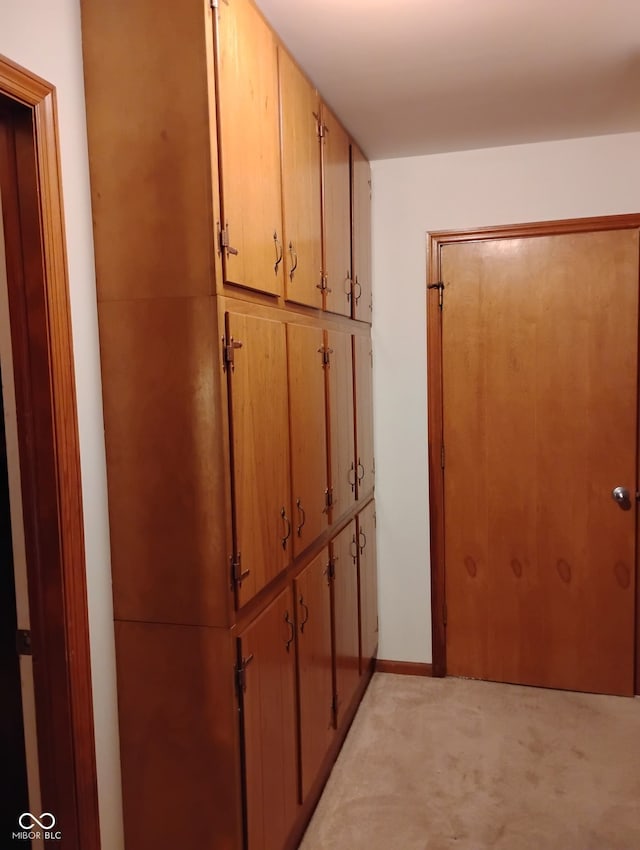 721 Maplewood Ave, Anderson, IN 46012 - hallway with light colored carpet