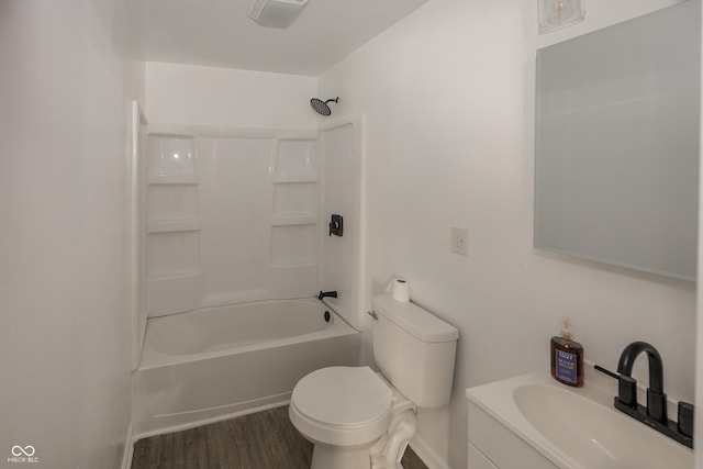 12003 Broadway St, Indianapolis, IN 46236 - full bath with vanity, wood finished floors, and shower / bath combination