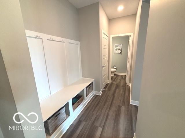 520 Ferndale Ln, Danville, IN 46122 - mudroom with dark wood finished floors and baseboards
