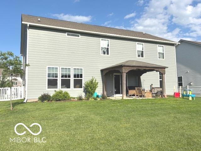 520 Ferndale Ln, Danville, IN 46122 - back of house with a gazebo and a patio