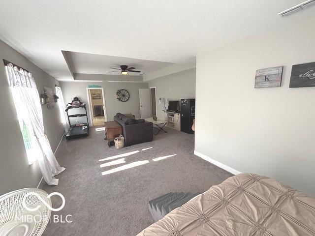 520 Ferndale Ln, Danville, IN 46122 - living area with ceiling fan and carpet