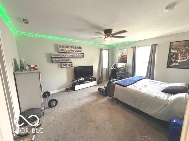 520 Ferndale Ln, Danville, IN 46122 - carpeted bedroom featuring baseboards and a ceiling fan