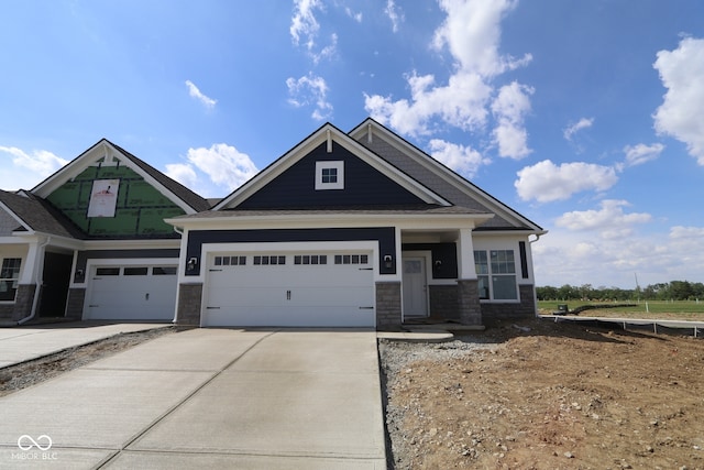 12532 Morning Ridge Way, Noblesville, IN 46060 - craftsman inspired home with stone siding, concrete driveway, and a garage