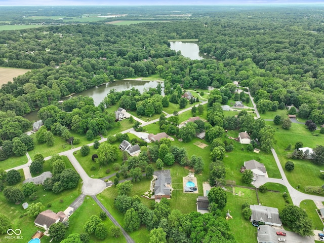 12196 N Beth Ann Dr, Camby, IN 46113 - bird's eye view of a nearby body of water and a heavily wooded area
