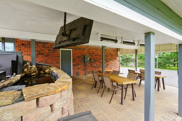 12196 N Beth Ann Dr, Camby, IN 46113 - view of patio / terrace featuring outdoor dining area