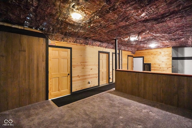 12196 N Beth Ann Dr, Camby, IN 46113 - bar featuring wooden walls and carpet floors