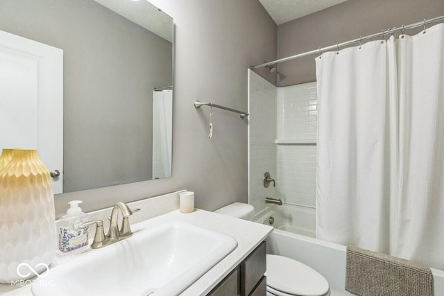 1758 Pelham Dr, Greenwood, IN 46143 - bathroom featuring vanity and shower / bath combination with curtain
