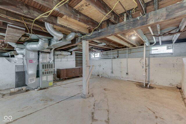 2245 N Ritter Ave, Indianapolis, IN 46218 - below grade area featuring plenty of natural light and heating unit
