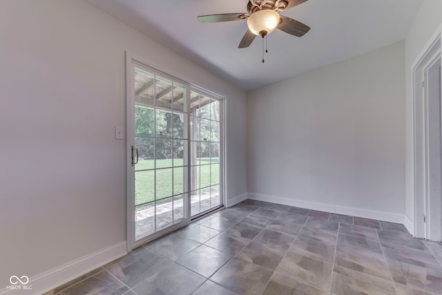2245 N Ritter Ave, Indianapolis, IN 46218 - empty room featuring baseboards and a ceiling fan