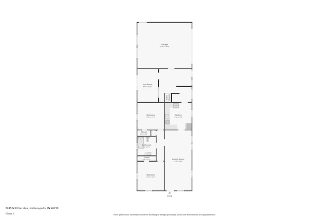 2245 N Ritter Ave, Indianapolis, IN 46218 - view of property floor plan