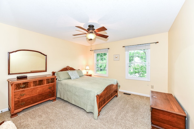 9825 Covington Blvd, Fishers, IN 46037 - bedroom featuring light carpet and a ceiling fan