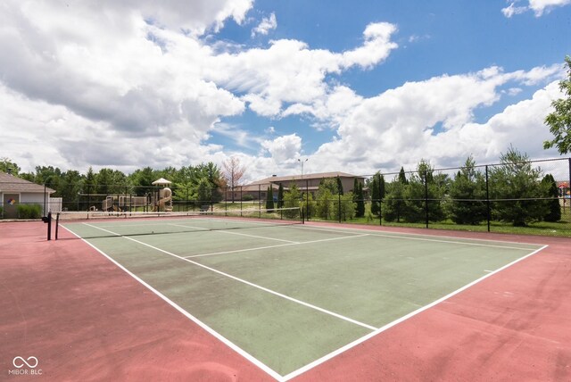 9825 Covington Blvd, Fishers, IN 46037 - view of tennis court with community basketball court