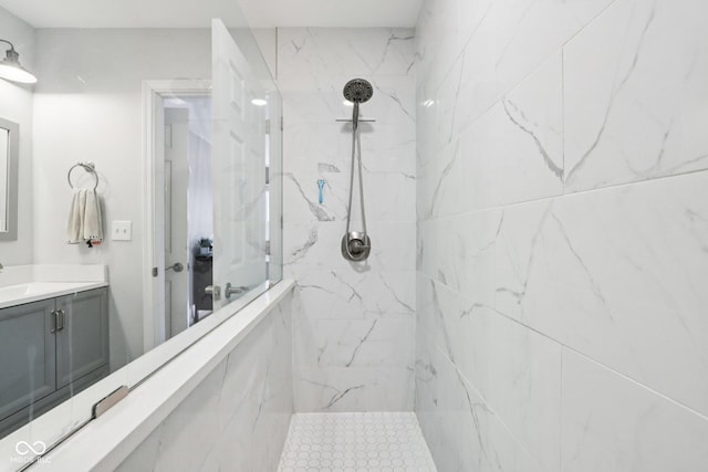 7029 Kingswood Cir, Indianapolis, IN 46256 - full bath featuring vanity and a marble finish shower