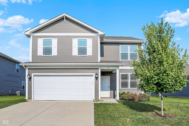851 Sonoma Ln, Greenfield, IN 46140 - traditional-style house featuring an attached garage, a front yard, and concrete driveway