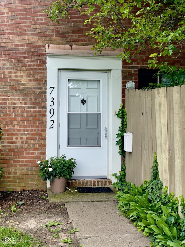 7392 S Meridian St, Indianapolis, IN 46217 - property entrance with brick siding