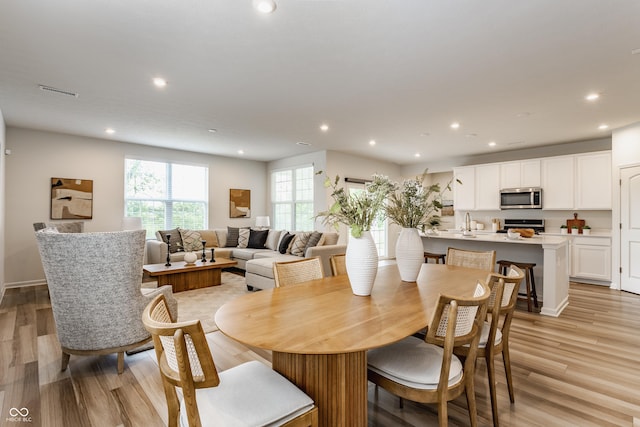 6537 Seabiscuit Rd, Whitestown, IN 46075 - dining room featuring recessed lighting and light wood-type flooring