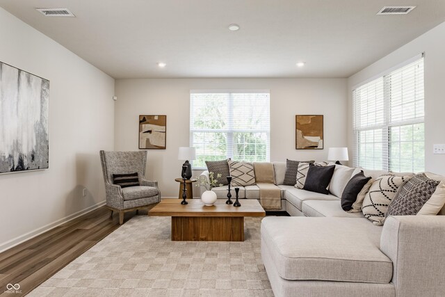 6537 Seabiscuit Rd, Whitestown, IN 46075 - living area with light wood-style flooring and recessed lighting