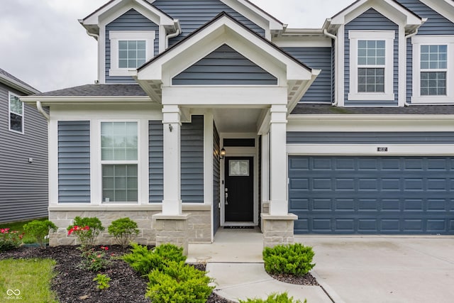 6537 Seabiscuit Rd, Whitestown, IN 46075 - view of front of property featuring concrete driveway and a garage