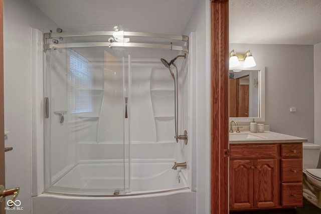 1524 Northcrest Dr, Anderson, IN 46012 - full bathroom featuring vanity and shower / bath combination with glass door