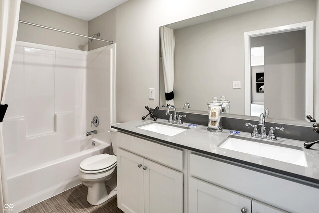 19820 Moorpark Lndg, Noblesville, IN 46062 - bathroom with double vanity and bathing tub / shower combination