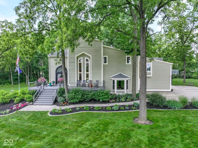 17320 Joliet Rd, Westfield, IN 46074 - view of front facade with a front lawn and stairway