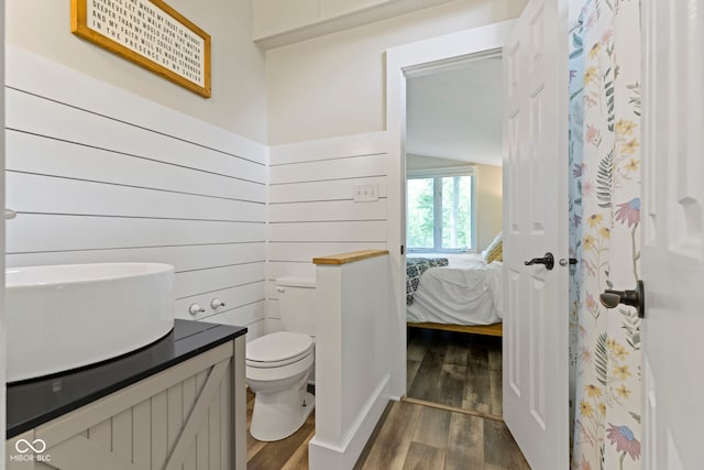 17320 Joliet Rd, Westfield, IN 46074 - ensuite bathroom featuring vanity and wood finished floors