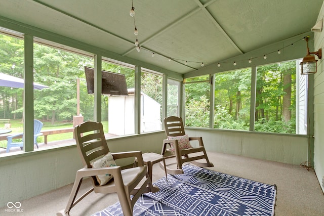 10808 Greenbriar Dr, Fishers, IN 46037 - sunroom / solarium featuring vaulted ceiling