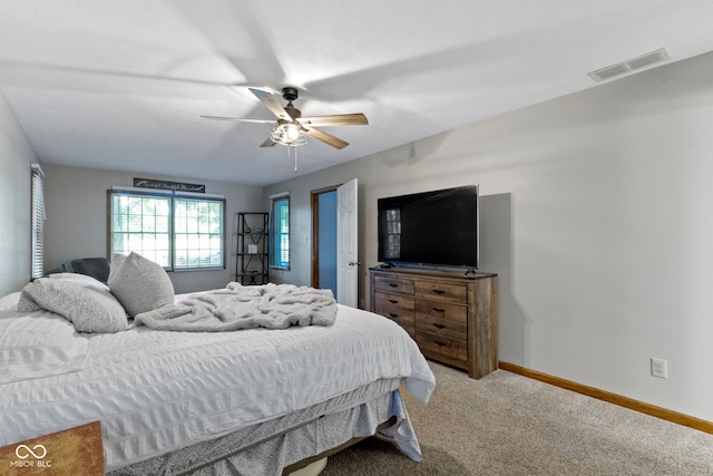 10808 Greenbriar Dr, Fishers, IN 46037 - bedroom featuring carpet and ceiling fan