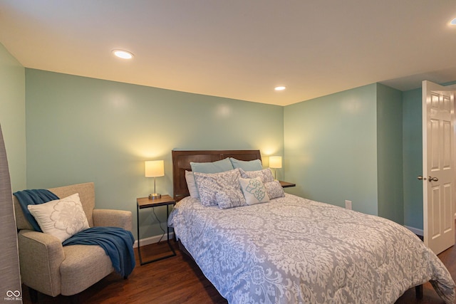5609 Meadowood Dr, Indianapolis, IN 46224 - bedroom with wood finished floors and recessed lighting