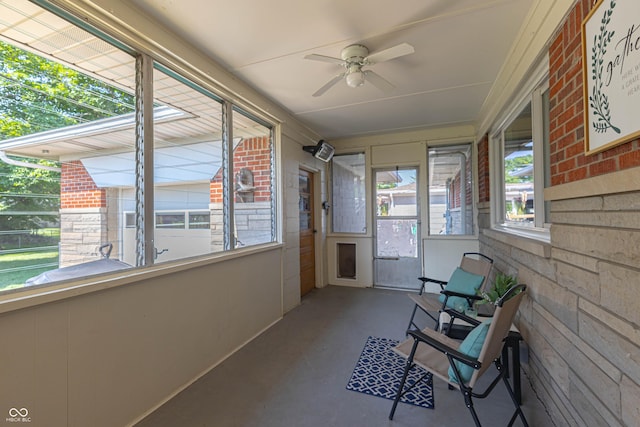 5609 Meadowood Dr, Indianapolis, IN 46224 - sunroom / solarium featuring ceiling fan