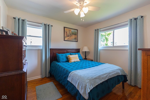 5609 Meadowood Dr, Indianapolis, IN 46224 - bedroom featuring wood finished floors and a ceiling fan