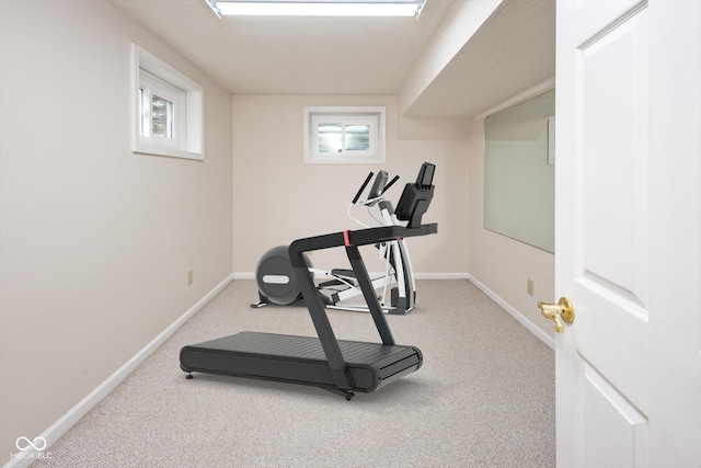 14492 Cotswold Ln, Carmel, IN 46033 - exercise area featuring carpet flooring and baseboards
