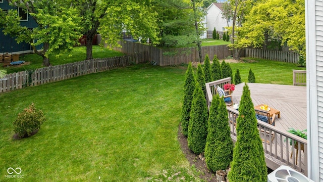 14492 Cotswold Ln, Carmel, IN 46033 - fenced backyard with a deck