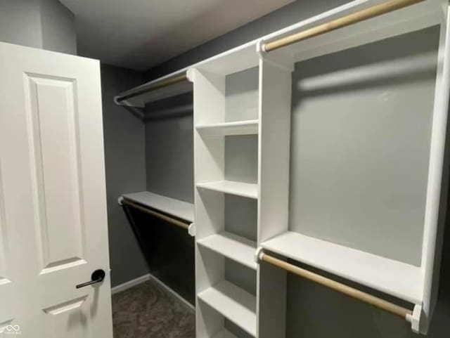 4420 Wild Turkey Dr, Indianapolis, IN 46239 - walk in closet featuring dark carpet