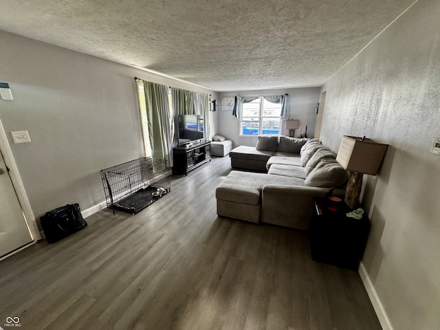 306 Waynetown Rd, Crawfordsville, IN 47933 - living room with wood finished floors and a textured ceiling